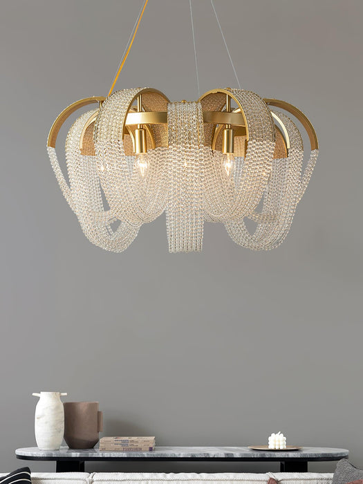 Mesh Crystal Chandelier.