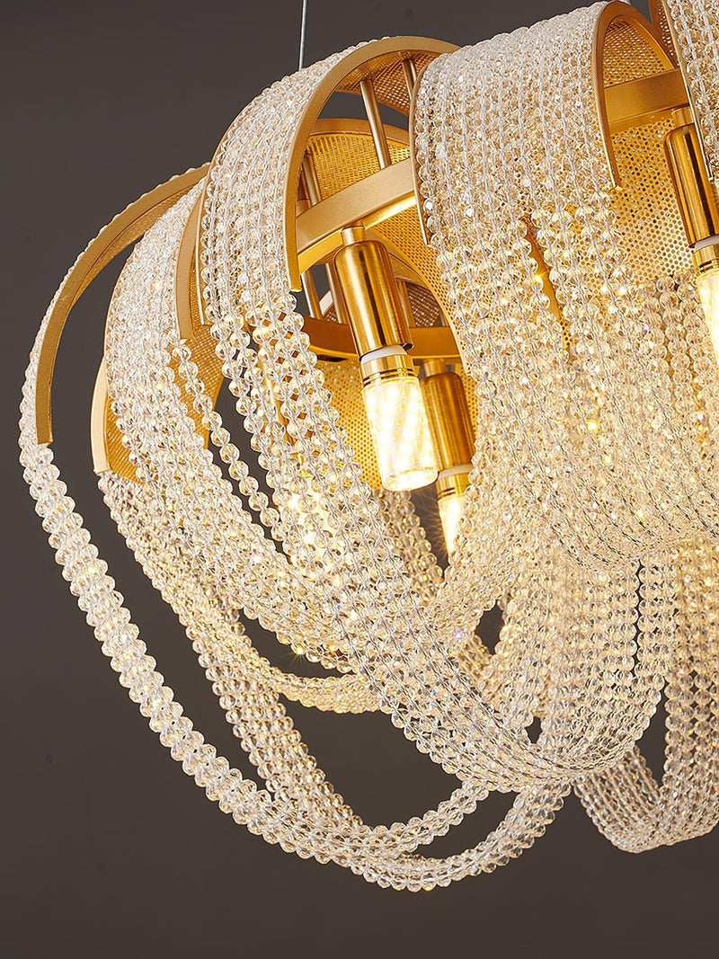 Mesh Crystal Chandelier-DWHOME