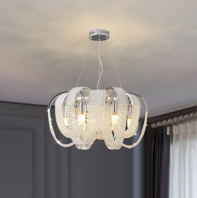 Mesh Crystal Chandelier-DWHOME
