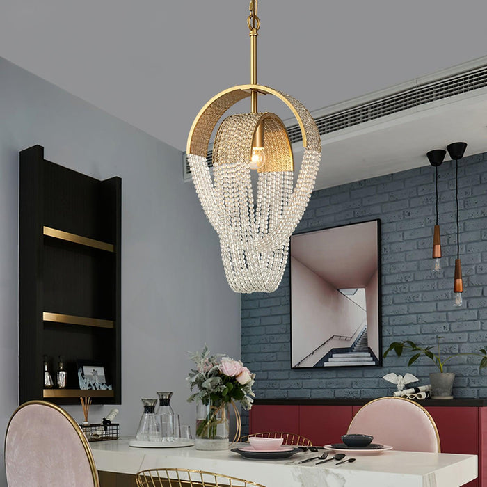 Mesh Crystal Chandelier-DWHOME