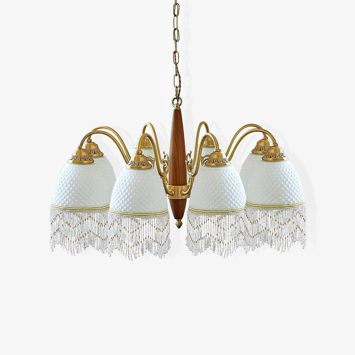 Mesh Tassel Glass Chandelier - DWHOME