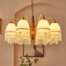 Mesh Tassel Glass Chandelier.