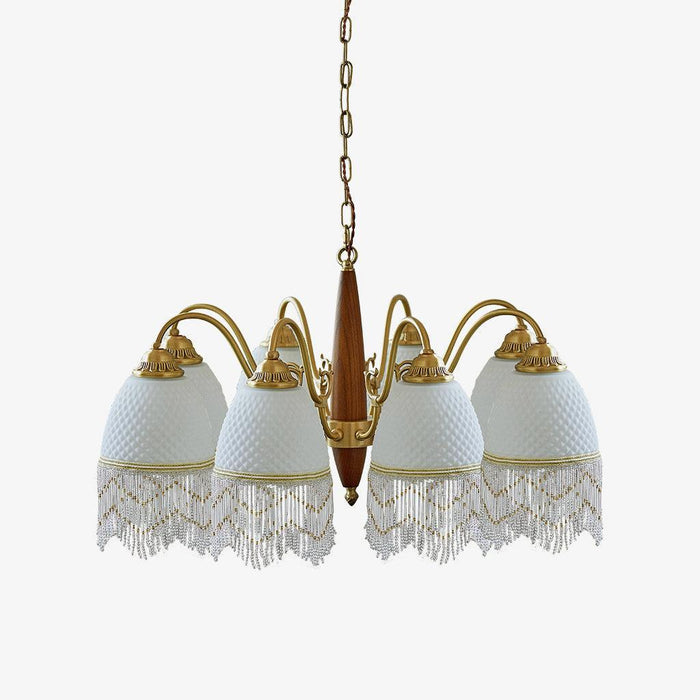 Mesh Tassel Glass Chandelier - DWHOME