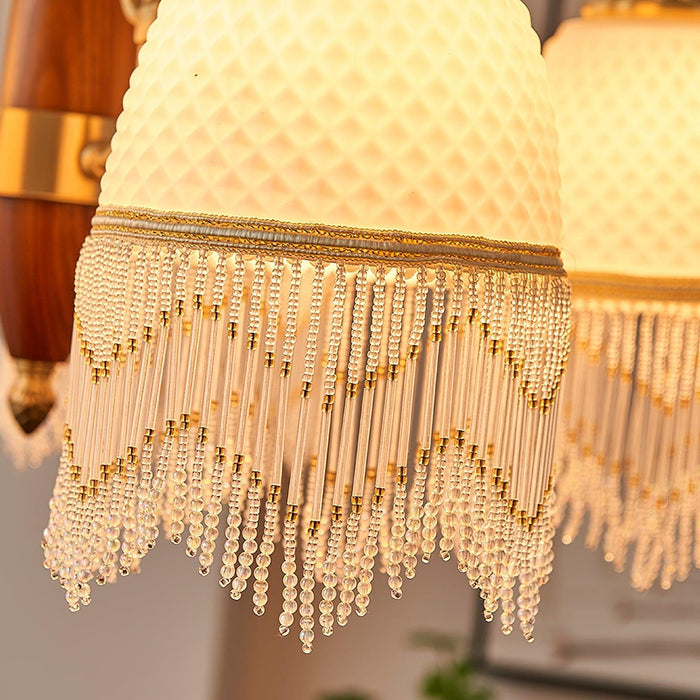 Mesh Tassel Glass Chandelier - DWHOME