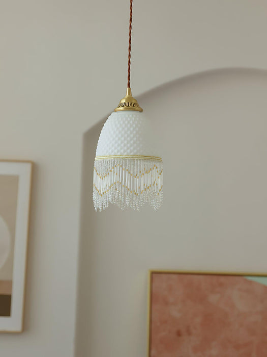 Mesh Tassel Glass Pendant Light-DWHOME