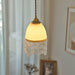 Mesh Tassel Glass Pendant Light.