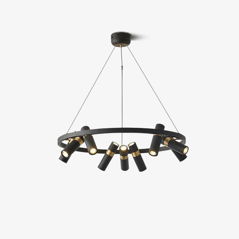 Black Mutil Pipe Chandelier-DWHOME