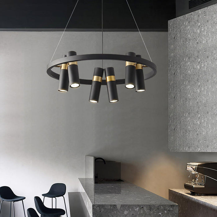 Black Mutil Pipe Chandelier - DWHOME