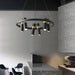 Black Mutil Pipe Chandelier.