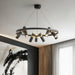 Black Mutil Pipe Chandelier.