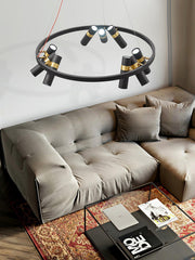 Black Mutil Pipe Chandelier-DWHOME