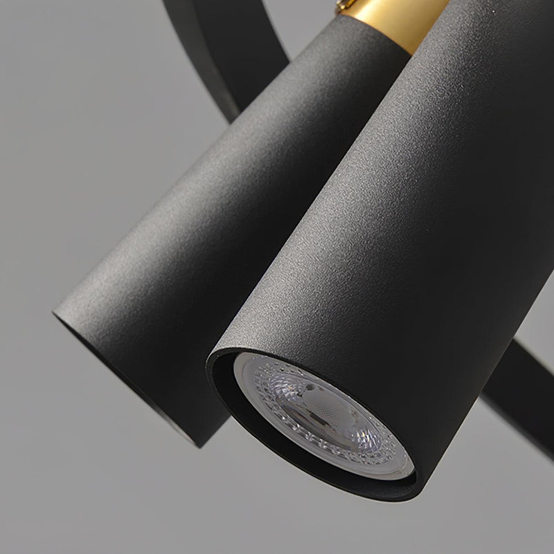 Black Mutil Pipe Chandelier-DWHOME