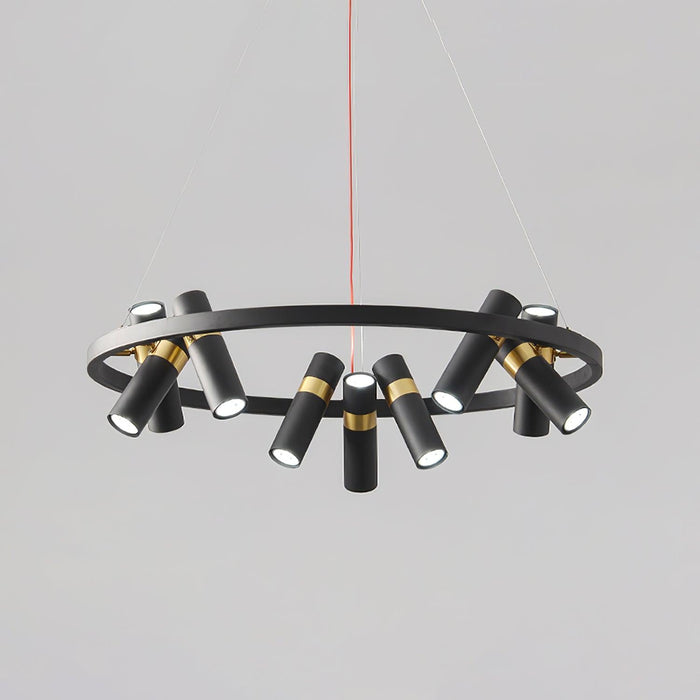 Black Mutil Pipe Chandelier.