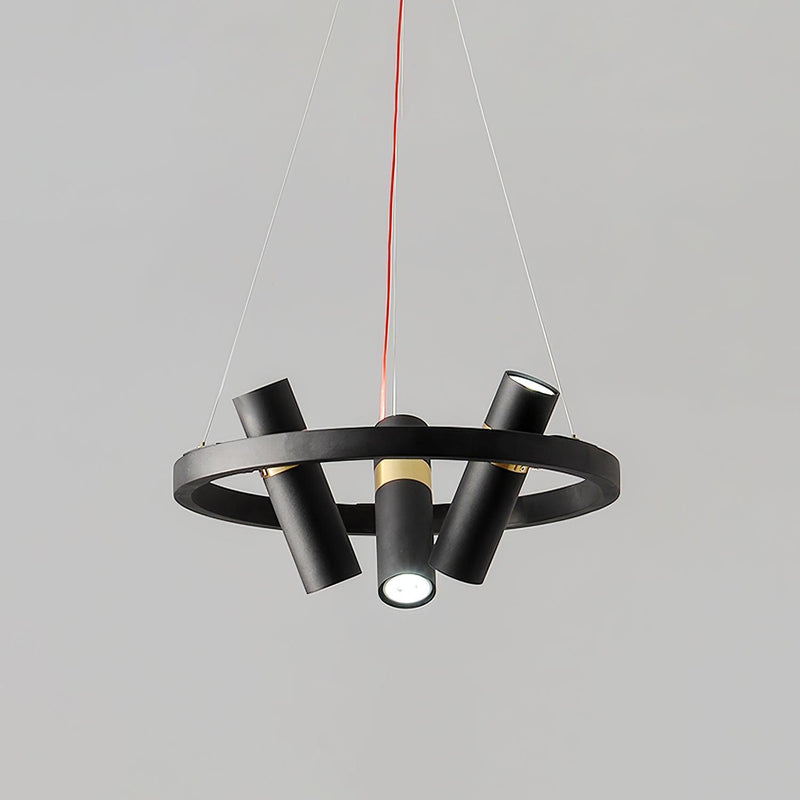 Black Mutil Pipe Chandelier-DWHOME