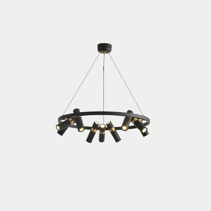 Black Mutil Pipe Chandelier-DWHOME