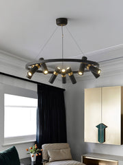 Black Mutil Pipe Chandelier-DWHOME