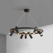 Black Mutil Pipe Chandelier-DWHOME