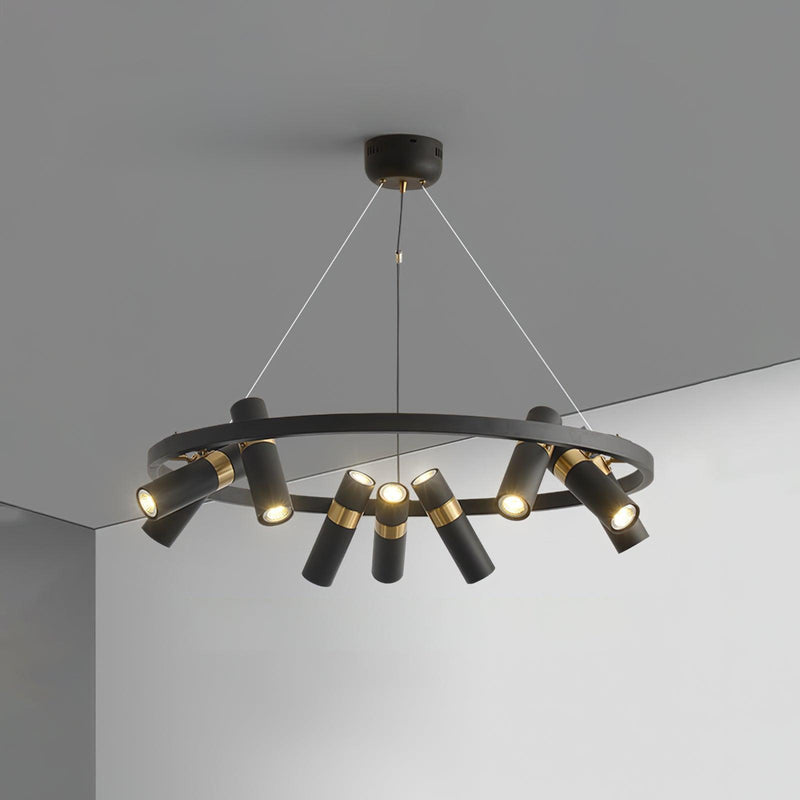 Black Mutil Pipe Chandelier-DWHOME