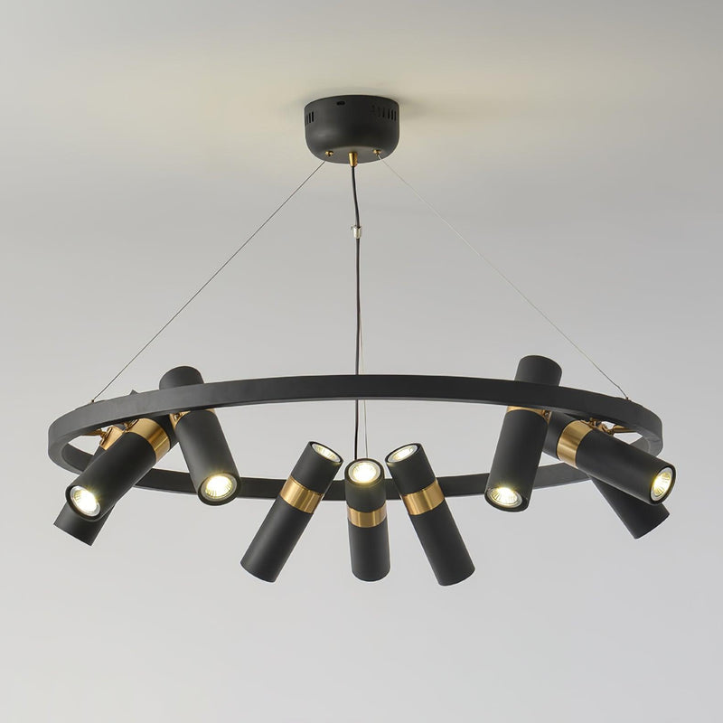 Black Mutil Pipe Chandelier-DWHOME