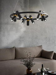 Black Mutil Pipe Chandelier-DWHOME