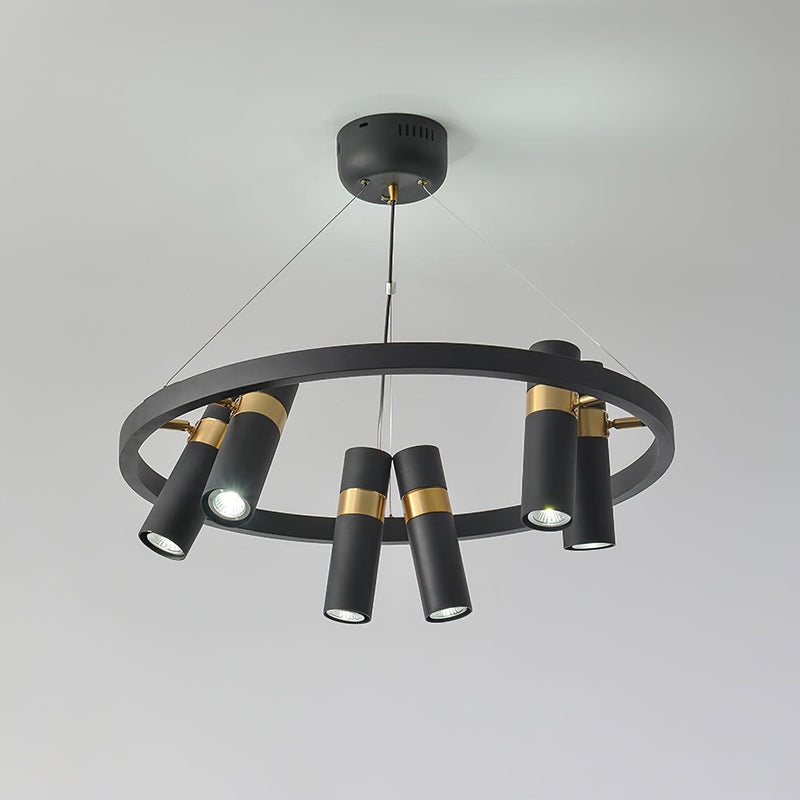 Black Mutil Pipe Chandelier-DWHOME
