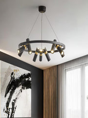 Black Mutil Pipe Chandelier-DWHOME