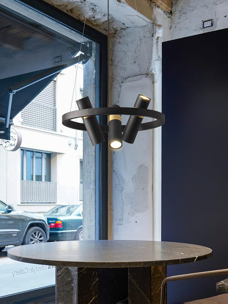 Black Mutil Pipe Chandelier-DWHOME