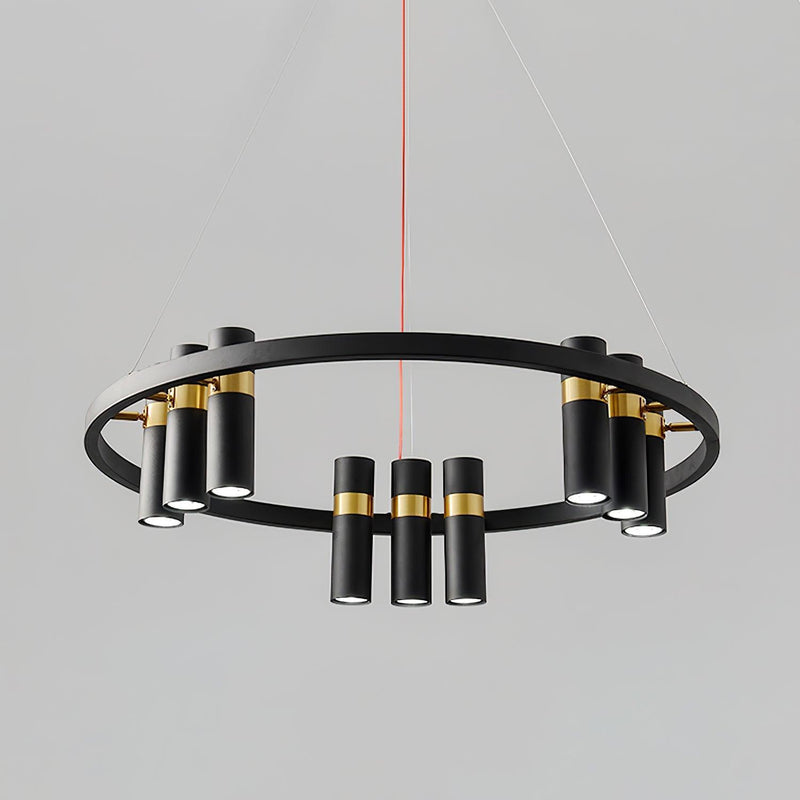 Black Mutil Pipe Chandelier-DWHOME