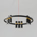 Black Mutil Pipe Chandelier.