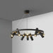 Black Mutil Pipe Chandelier.