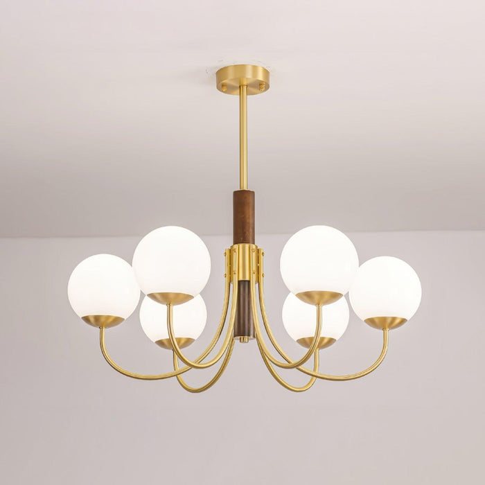 Midas Touch Chandelier Sphère en Noyer-DWHOME