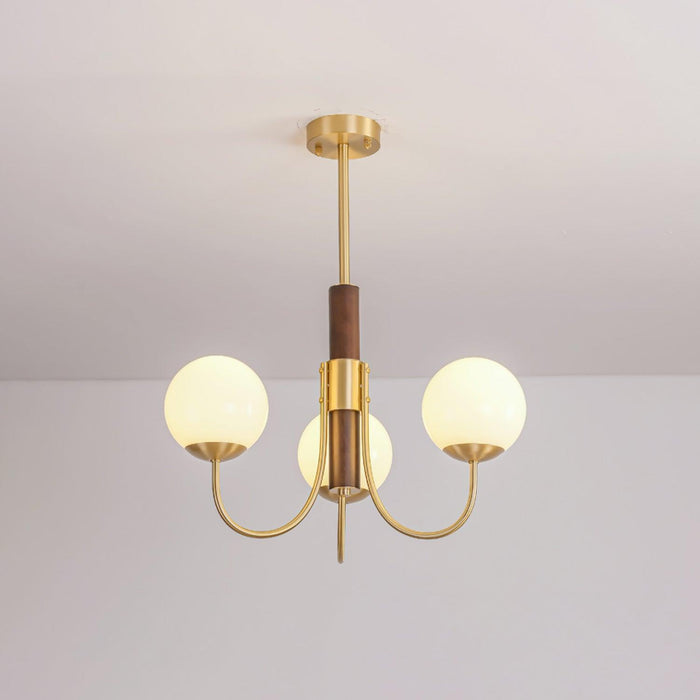 Midas Touch Chandelier Sphère en Noyer-DWHOME