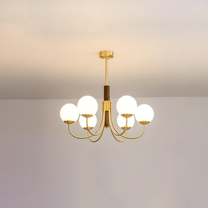 Midas Touch Chandelier Sphère en Noyer-DWHOME