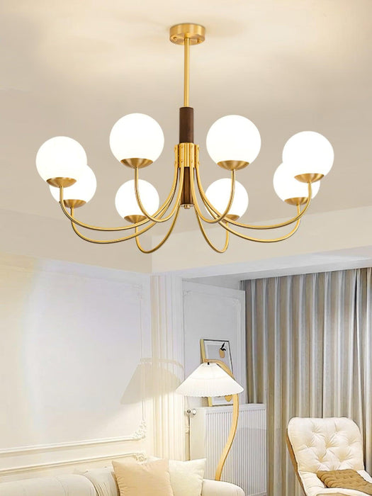 Midas Touch Chandelier Sphère en Noyer-DWHOME