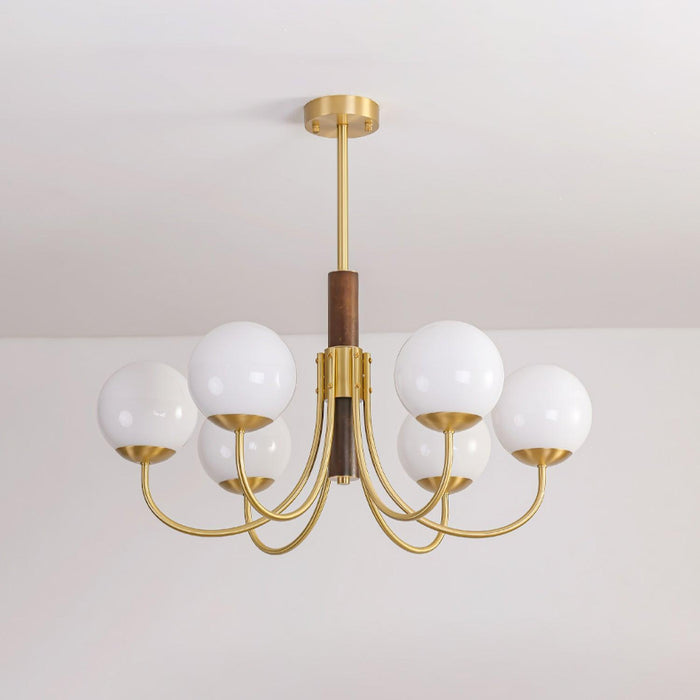 Midas Touch Chandelier Sphère en Noyer-DWHOME