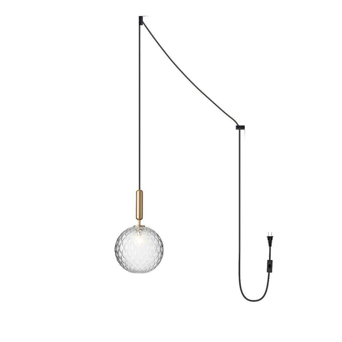Scandiluxe Brass Pendant Swag Light-DWHOME
