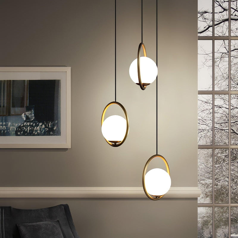 Mila Brass Pendant Swag Light-DWHOME