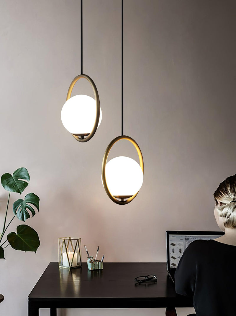Mila Brass Pendant Swag Light-DWHOME