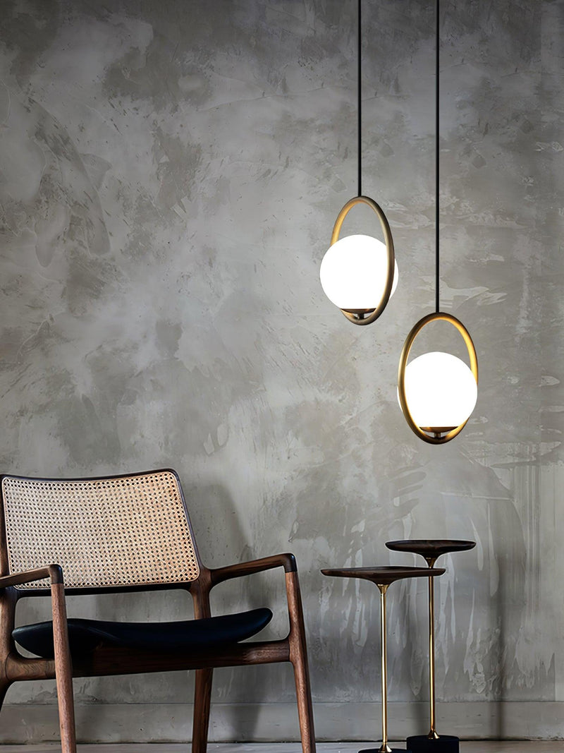 Mila Brass Pendant Swag Light-DWHOME