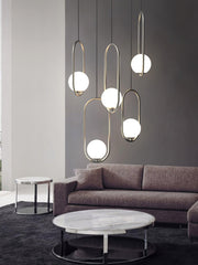 Mila Brass Pendant Swag Light-DWHOME