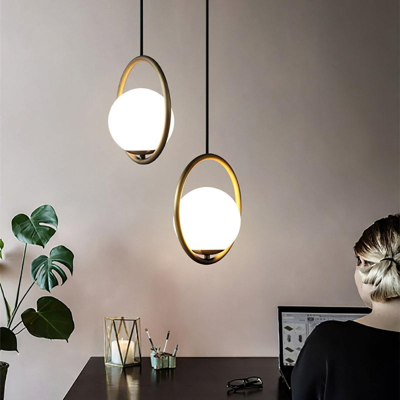 Mila Brass Pendant Swag Light-DWHOME