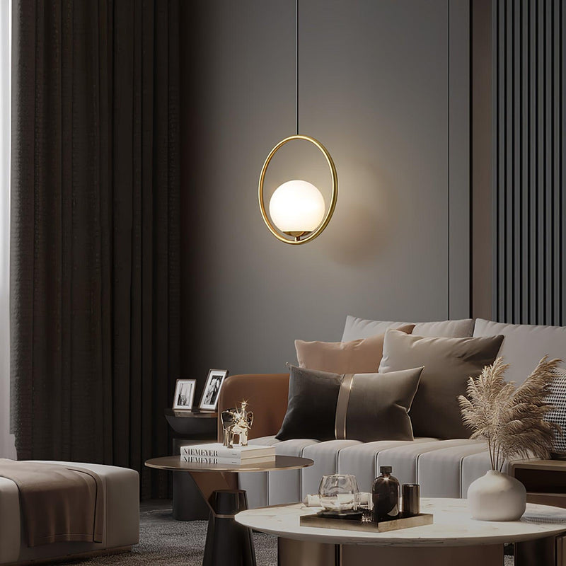 Mila Brass Pendant Swag Light-DWHOME