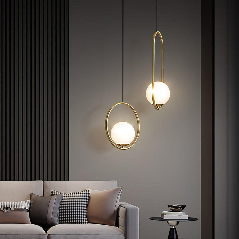 Mila Brass Pendant Swag Light-DWHOME