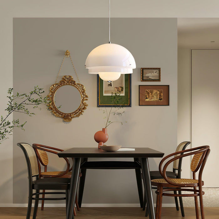 Milk White Layer Pendant Lamp-DWHOME