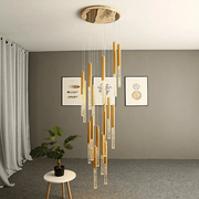 Mina Crystal Entryway Light Fixtures High Ceiling-DWHOME