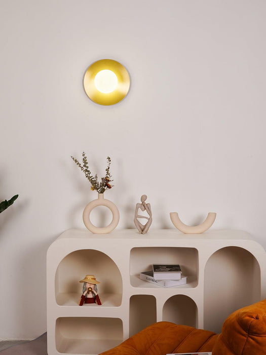 Round Glass Art Wall Lamp-DWHOME