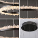 Minimalistic Crystal Quartz LED Chandelier-DWHOME