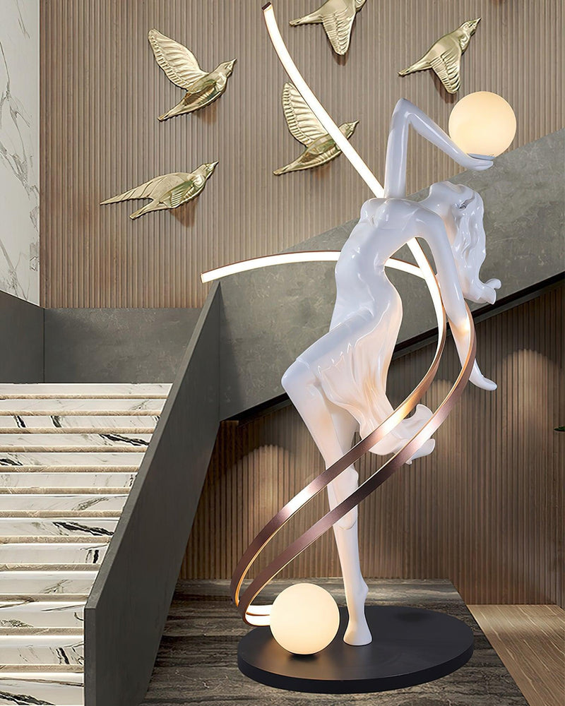 Misha Goddess Statue Floor Lamp-DWHOME
