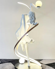 Misha Goddess Statue Floor Lamp-DWHOME