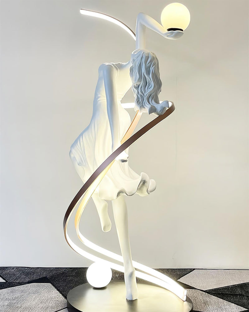 Misha Goddess Statue Floor Lamp-DWHOME